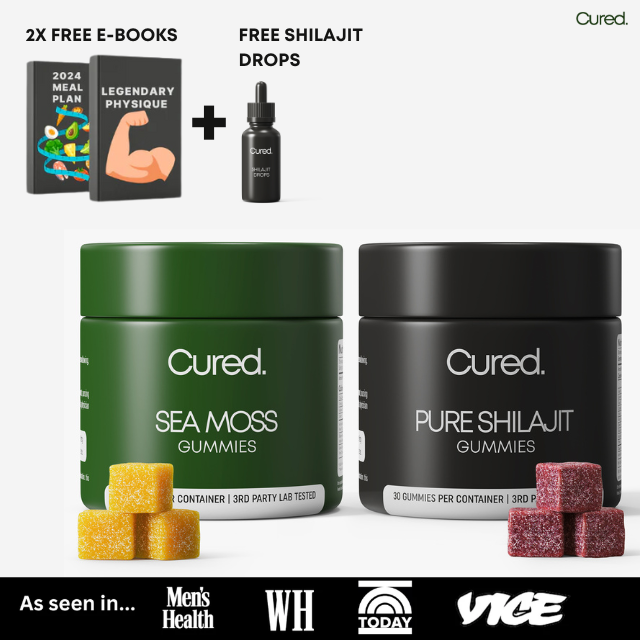 CURED® Shilajit & Sea Moss Gummies (Testosterone Booster)